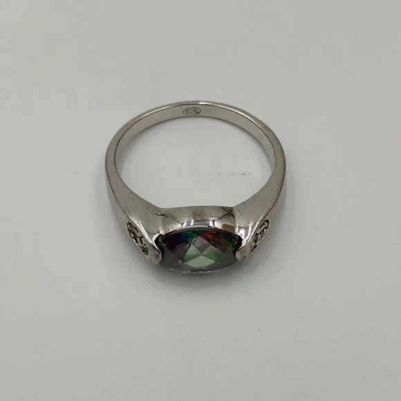 925 Sterling Silver Mystic Topaz Ring
